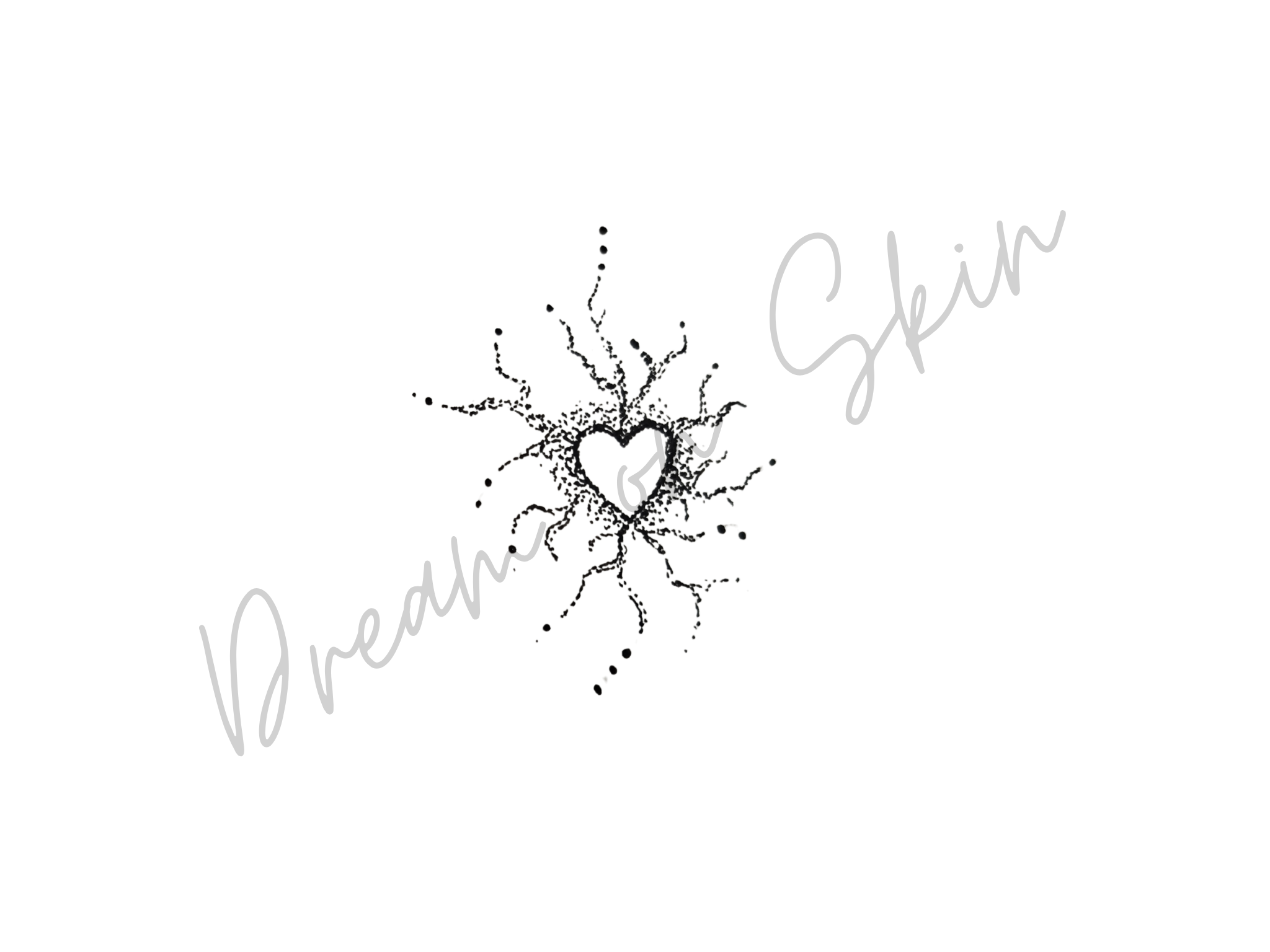 Dotted Heart- Tattoo ticket