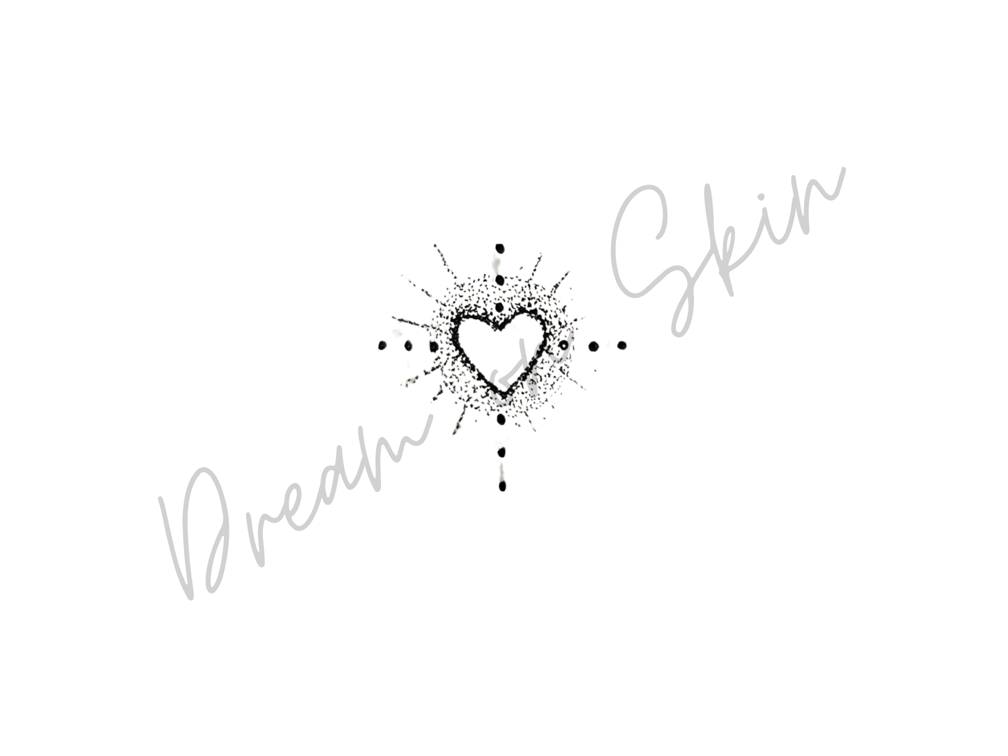 Dotted Heart N2- Tattoo Ticket