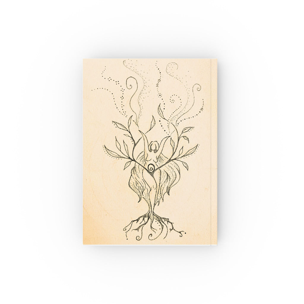 Remember you're made from Magic" — Hardback Magical Notebook with elegant goddess and nature-inspired cover, gallery position 1