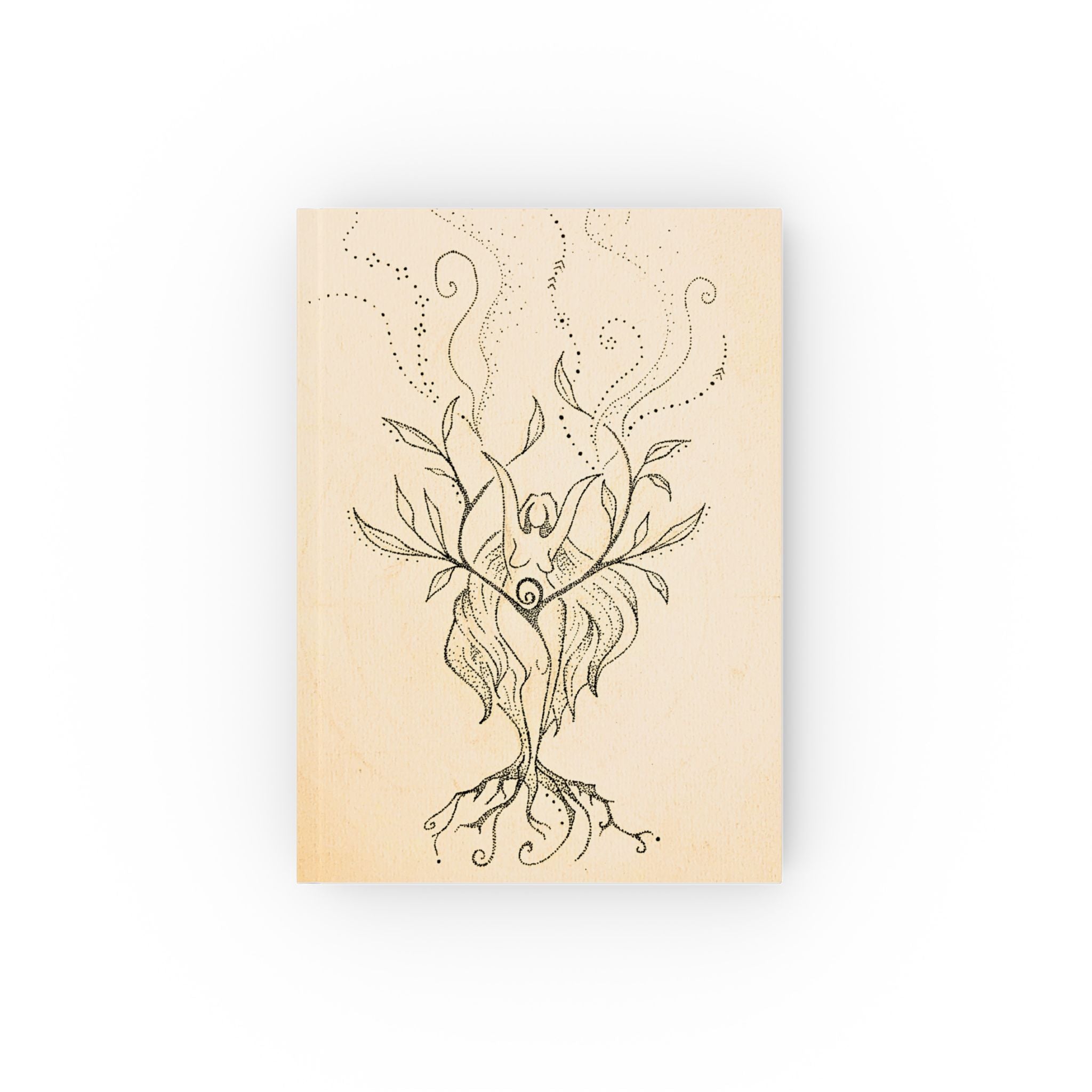 Remember you're made from Magic" — Hardback Magical Notebook with goddess and nature-inspired illustration, gallery position 1